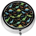 קופסת כדורי דינוזאור חמוד / פיל במקרה-Round Pill Box/case-Three-Compartment Pill Box/Pill Case, Design (308)