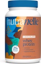Nutranelle - אבקת חלבון שוקולד Whey - 25 גרם של Whey Isolate & ריכוז לשרת עם Enzymes for growth & Recovery - Zero הוסיף אבקת הרזיה סוכר