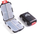 2PS שבועי גלולות מארגנת Small Folding Box 7 Day BPA-Free Daily Pill Container Foldable Travel Pill Case with Lock Pill Holder, מארגנת התרופות עבור Purse Pocket כדי לאחסן ויטמין Etc (Black)
