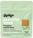 Chewsy Peaceful Sleep Chews, Sleep Support, 3 מ"ג מלטונין, 200 MGS L-theanine, Chamomile, Lemon Balm, Magnolia, Nighttime Sleep Aid, באופן טבעי Minty Chews, מקדם שינה שקטה, 6 -Day אספקת (1)