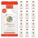 Youtheory Collagen נוזל - 5,000 מ"ג - עבור צמיחת שיער, עור וציפורים * - תומך משותף, עצם ובריאות שרירים * - עם Amino Acids - ברי פלאמור - 12 חבילות שירות יחיד (12 יום אספקה)