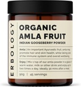 100% אבקת Amla אורגני 3.2 oz - 45 משרתים - אווזברי הודי - תמיכה חד משמעית - עור והתחדשות שיער - עשיר ויטמין C - ישר מן החווה בהודו - Raw, טבעוני וגלוטן חינם חינם