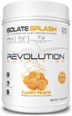 תזונה מהפכנית, Isolate Splash, Clear Whey חלבון אבקת, חלבון Juice-Type, Candy Flavour, Collagen, 24g של חלבון Per Scoop, Zero Sugar, 817g, 23 משרתות (Candy Peach, 1.8 פאונד)
