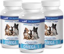 PET SUPPLEMENTS & NUTRITION LLC Skin and Coat Wet Dog Food - Dog אומגה 3 Essential Fatty ACIDS - Advanced Formula - Hair and Coat Health - Natural - כלב אנטי דלקתי - 3 בקבוקים (540 Softgels)