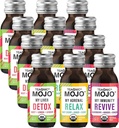 TEAONIC Wellness Shots - Variety Pack: Stay, Revive, Detox Shots, USDA-Certified אורגני Shots, 12 Pack, 2 Fl. Oz כל אחד.