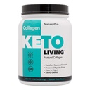 NaturesPlus KetoLiving Natural Collagen, Unflavored - 1.36 lb Tub - אבקת חלבון Ketogenic - תמיכה Immune & Gut בריאות, ניידות משותפת & שיער, Skin & Nails - Gluten-Free, non-GMO - 28 משרתים