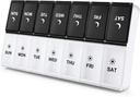 DANYING Extra Large Pill Organer 2 פעמים ביום, XL Weekly Pill Box 2 Per Day, AMPM Pill Case, Day Night Pill Container 7 Day, ויטמין Case Twice