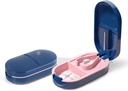 Pill Cutter Splitter, קומפקטי גלולות קטנות, Precision Pill פיצולter עבור טבליות וויטמינים, Portable Pill Splitter for Travel and Daily Use (כחול)