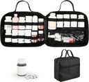 Beautyflier תרופות נסיעות באג, תרופה Bag עבור נסיעות, אורגן בקבוק גלולה ואחסון, ויטמין בקבוק הנושא מקרה נושאת עבור בקבוקים של תרופות או תוספי מזון, עבור בית וטיול