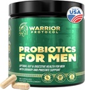 Probiotics for Men with Prebiotics - Men Probiotic Supplement for Digestive Health, Gut Health, Immune Health, Bloating and Prostate Care - Strains Shelf Stable, Gluten & Soy Free 60 capsules.