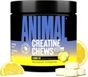 Animal Creatine Chews Tablet - Enhanced Creatine Monohydrate עם AstraGin כדי לשפר את Absorption, מלח ים עבור משאבות נוספות, טבליות טעימים ונוחים - לימון קרח קרח