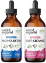 Wild & אורגני אלכוהול Detox Tincture 4 fl oz & Liver ניקוי Tincture 4