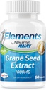 NeuropA Always Elements Grape Seed לחלץ 1000 מ"ג פרי המשרת (60 500 מ"ג Acid Resistant קפסולות Per Bottle) צד שלישי Tested Made in a cGMP Facility