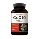 NatureBell CoQ10 300 מ"ג עם אומגה 3, 240 קפסולות - 120 יום אספקה | Stable High Absorption Form - Antioxidant Support for Heart & Energy Health - תוספת חיזוק Coenzyme Q10 תוספת