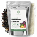 Elanen Naturals Organic Elderberry Syrup Kit, עולה עד 24 oz, כולל Natural Cotton Brew Bag, USDA מוסמך אורגני Dried Elderberries ו Immune Support Herbs, Bulk Kit, 4 oz.