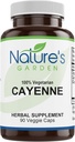 NATURE'S GARDEN ESSENTIALS קייאן - 90 Veggie Caps with 500 מ"ג אבקת קייאן פפר