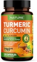 Turmeric Curcumin 1965 מ"ג עם ג'ינג'ר & BioPerine Black Pepper - High Absorption 95% Curcuminoids עבור תמיכה משותפת ואנטי-חמצן - non-GMO, Gluten-Free, טבעוני - 120 קפסולות צמחיות