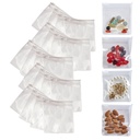 Smooth Trip Pill Bags for Travel - 24 Reusable Food Class Zip Top Pill Pouches for Medicine, ויטמינים, חטיפים ואביזרים - גדול יותר 3.25 x 3.5" גודל