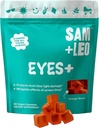 SAM+LEO EYES+ ילדים מסטיקנים ויטמינים - All Natural, עין ויטמין לילדים ובני נוער - ויטמין A, Zinc, Lutein ו Zeaxathin Gummies - Orange Flavor - 60 /ct
