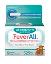 Feverall Children Acetaminophen Suppositories 6 Rectal Suppositories 325 מ"ג כל כאב Reliever / Fever מופחת. Paraben Free, no artificial Colors or Other preservatives. 6-12 שנים