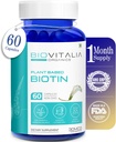 Plant Based Pure biotin תוסף קפסולות - תמיכה חזק יותר ציפורניים וצמיחת שיער עשיר עם Sesbania Grandiflora Sunflower Seeds Amla Beetroot & Spinach - 60 ואג קפסולות