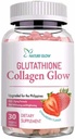 Generic Nature Glow Glutathione Collagen Glow Strawberry Flavor, 60 חניכיים אורגניות