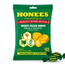 Honees Honey Menthol Cough Drops - 20Piece, Single Pack Honey-Filled Lozenges | סיוע זמני מ Cough | Soothes Soreגרון