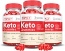 (3 Pack) Truly Keto ACV Gummies מתקדם פורמולה 1000MG Truly Ketomies Apple Cider Vinegar פורמולה עם אבקת מיץ Pomegranate B12 טבעוני non GMO 180 חניכיים