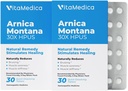 VitaMedica Arnica מונטנה Blister Pack 30X טבליות עבור Bruising Pain ו Swelling | Plant Based Formula | מומלץ על ידי מנתחים פלסטיים | ניתוח שחזור טבעי או פציעה | 2 Pack | 30 משרתים