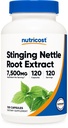חומרים מזינים Sting Nettle Root לחלץ 7500mg Equivalent, 120 קפסולות - Vegetarian Friendly, non-GMO, Gluten Free