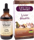 Amber NaturalZ Life Cell תומך בתוסף צמחי לכלבים, חתולים, ציפורים, ארנבים וגינאה חזירים; תומך בתפקוד Liver תקין ובריאות ליאמפטית