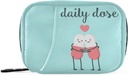 Naanle Cartoon Pills Heart Pill Box 7 Day Bag Racinger עם Zipper Portable Weekly Size עבור תוסף ויטמין Aקריקטורה Red Blue 4.6 x 3.14 x 1.88 Inch 0.12 ק"ג