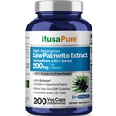 NusaPure Saw Palmetto 20:1 לחלץ, 200 מ"ג שווה ל 4000 מ"ג עבור Veggie Caps 200 Count non-GMO, טבעוני, Vegetarian, Bioperine