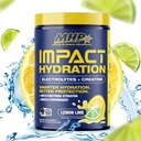 MHP Impact hydrotion Electrolyte Creatine Sports Drink, No Artificial Sweeteners or Colors, Performance, Power, Recovery, Lemon Lime, 30 משרתים