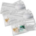 Pill Pouch Bags - (Pack of 150) 3" x 2.75" - BPA חינם, Poly Bag Disposable Zippers Baggies, Daily AM PM Travel Medicine Organer Storage Pouches, Best Clear Reusable with Write-on Labels