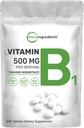 Micro Ingredients ויטמין B1 500 מ"ג עבור שירות, 240 טבליות | ויטמין B1 Thiamine תוסף, ויטמין B Essentials | תמיכה Metabolism & מערכת העצבים בריאה
