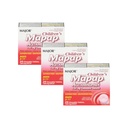 MAJOR Children's Mapap Acetaminophen 160 מ"ג טבליות Chewable - Pain Reliever / Fever מופחת - Aspirin חינם - Ibuprofen חינם - עבור ימי 2 עד 11-24 הרוזן (3 Pack)