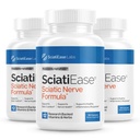 SciatiEase Sciatic Nerve Health Support תוסף - פעילות גופנית עם AlphaPalm, Pea, ויטמין B Complex, Alpha Lipoic Acid 300 מ"ג - 3 בקבוקים