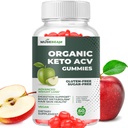 אורגני Keto ACV Gummies Advanced Weight Loss - Gluten & Sugar Free Belly Fat Burner Apple Cider Vinegar Diet