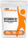 BulkSupplements.com אבקת Thiamine Mononitrate - ויטמין B1 אבקה, Thiamine B1 תוסף - B1 ויטמינים, Gluten חינם, 125 מ"ג עבור משרת, 100g (3.5 oz) (Pack of 1)