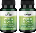 סוונסון פפסין "&"Okra 90 Caps (2 Pack)