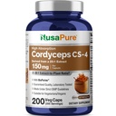 NusaPure Cordyceps 20:1 לחלץ, 150 מ"ג שווה ל 3,000 מ"ג 200 קפסולות Veggie (Sinsis CS-4, Non-GMO, טבעוני) Bioperine