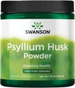 סוונסון מוסמך אורגני Psyllium Husk אבקת 12 אוונס (340 גרם) Pwdr