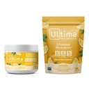 Ultima Replenisher Electrolyte אבקת לשתות Mix Bundle - סוכר חינם - Lemonade, 30 משרת Canister ו 20 Stickpacks - 6 אלקטרוליטים ומינרלים - Keto Friendly, טבעוני, non-GMO