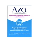 AZO השלם Feminine Balance Daily Vaginal Probiotics לנשים, פרובאנס קליני כדי לעזור להגן על בריאות Vaginal, מסייע איזון pH וצעקות, 30 ספירה