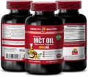Energy Support Supplements - MCT Oil 3600MG, 100% Pure, Medium Chain triglycerides - mct Oil Made with Coconut Oil, mct Oil Pills, mct Oil for Memory, mct Oil for Brain, mct Coconut Oil - 1B 120Soft
