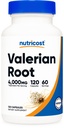 Accost ואלריאן Root כמוסות (1000mg Per לשרת) 120 קפסולות - 4,000 מ"ג Equivalent Per המשרת (4:1 Extract), Caps Vegetarian Caps, Gluten Free, non-GMO
