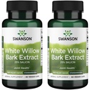 סוונסון כוח מקסימלי White Willow Bark Extract-Promotes Joint Support & Pain Relief-Standardized to 25% תוספת Salicin-Natural עם No Stomach Irritation (60 Veggie Caps, 500 מ"ג כל) 2 Pack