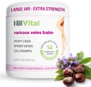 HillVital Varicose Veins Treatment for Legs, Varicose Vein Cream & Spider Vein Treatment for Legs and Other Body Parts, Premium Horse Chestnut Cream for Puffed Veins, Infused with 14 Herbs