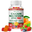 BionerLab Calcium Magnesium Zincmies עם ויטמין D3 & K2 - High Potency Enhanced Absorption - כתום וברי פלדור